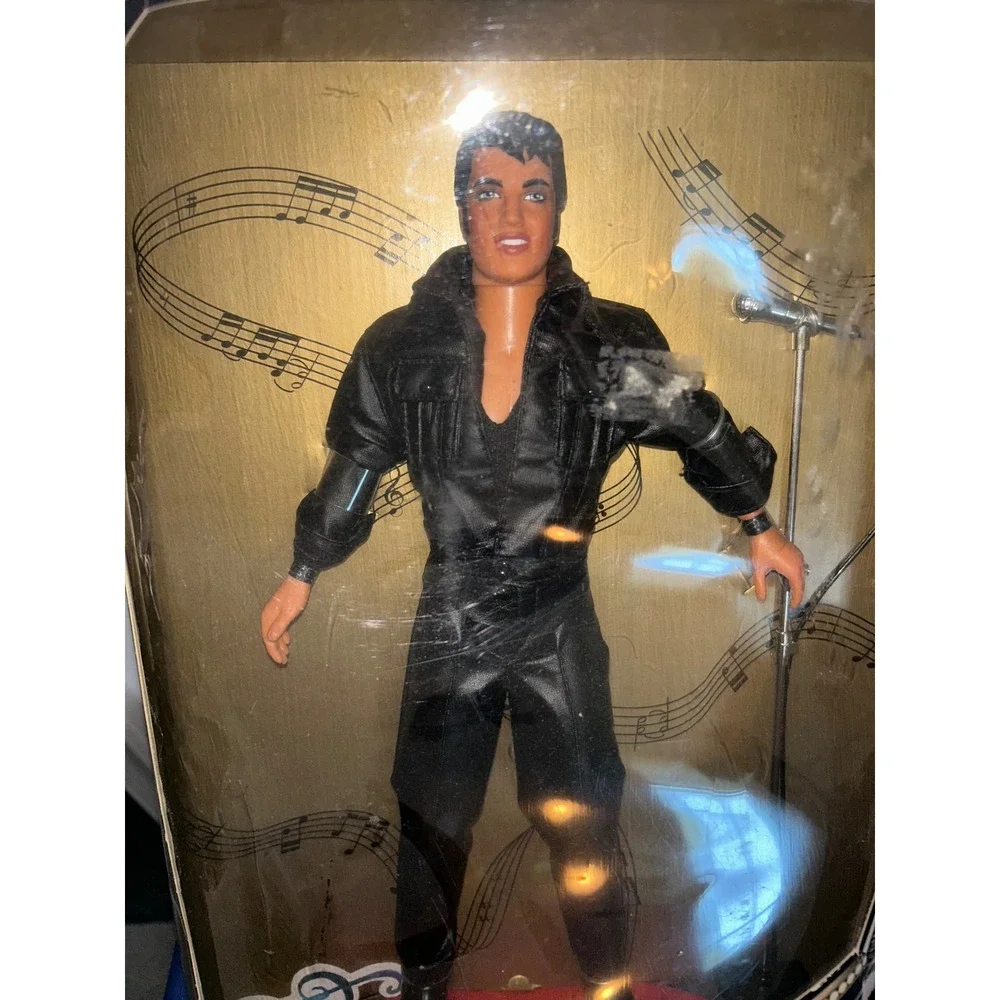 Hasbro Elvis Presley 68 Special Collector Doll 12 Inch Black Leather Outfit 1993